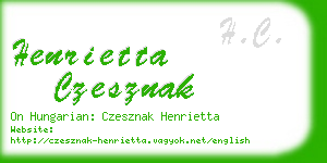 henrietta czesznak business card